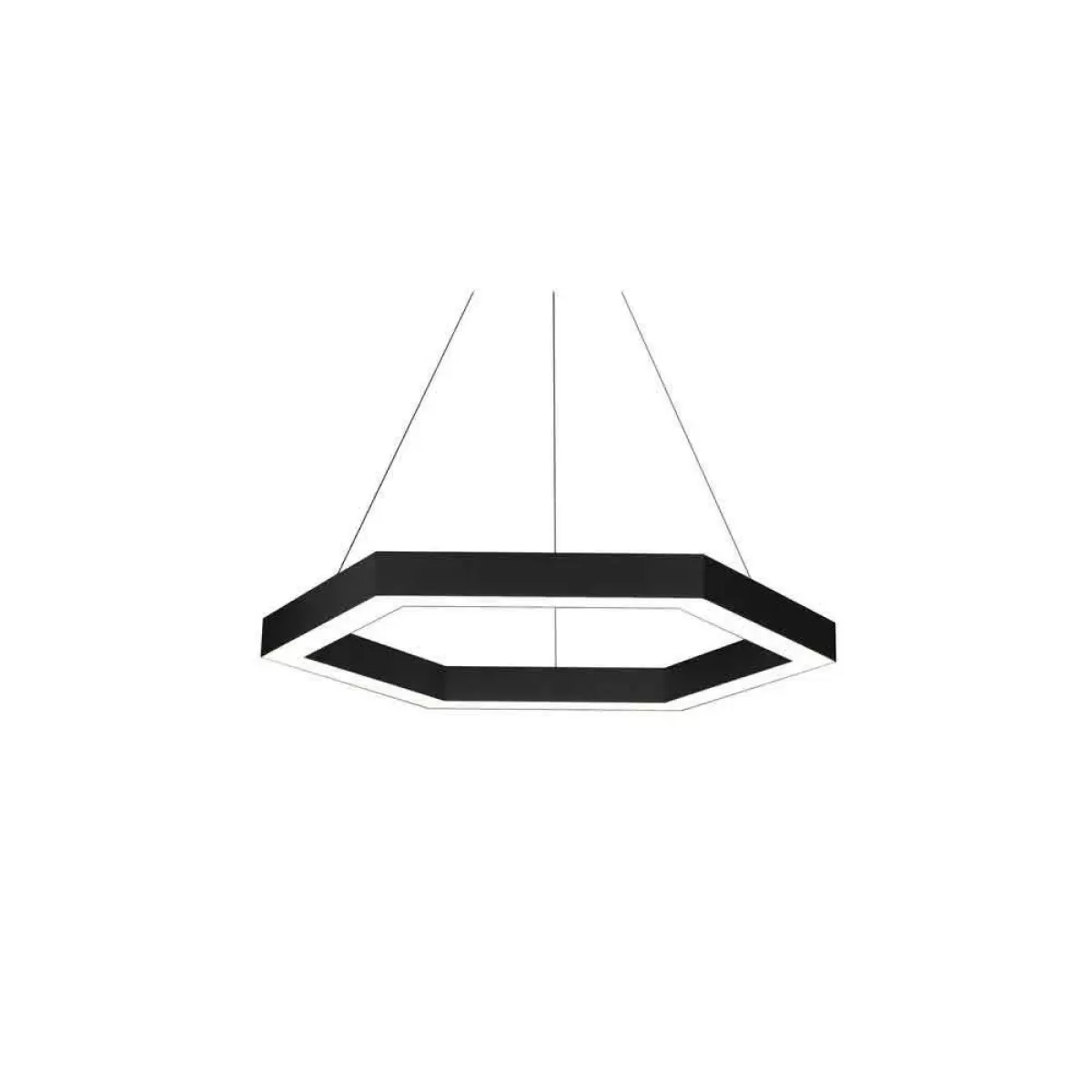 Perfil LED Colmeia Preto - Lente Rosa 300x300mm 35x35mm kit suspensão