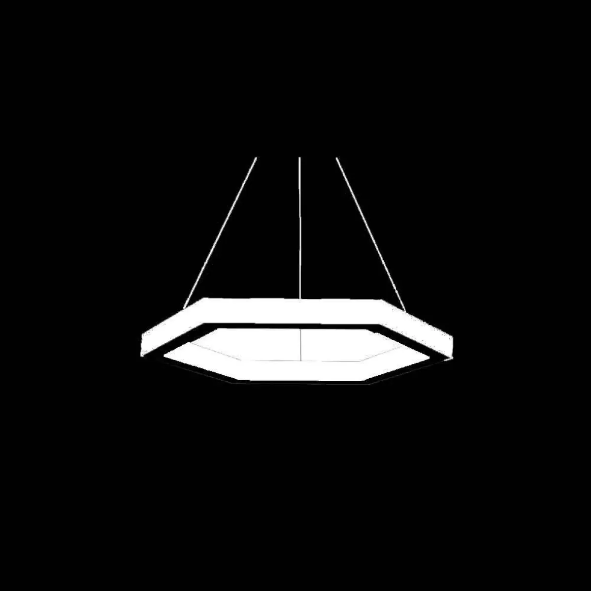 Perfil LED Colmeia Branco - Lente Colorida 900x900mm 35x35mm kit suspensão