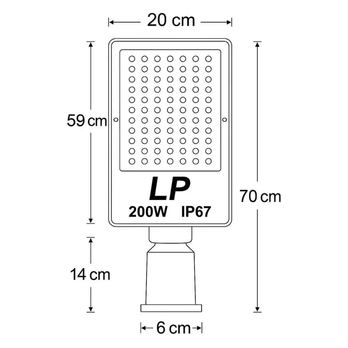 Luminária Pública LED 200W 120lm/w Aurilux Brs